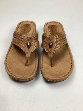 Earth Origins Lydia Leather Thong Flip-flop Sandals Women’s 6.5